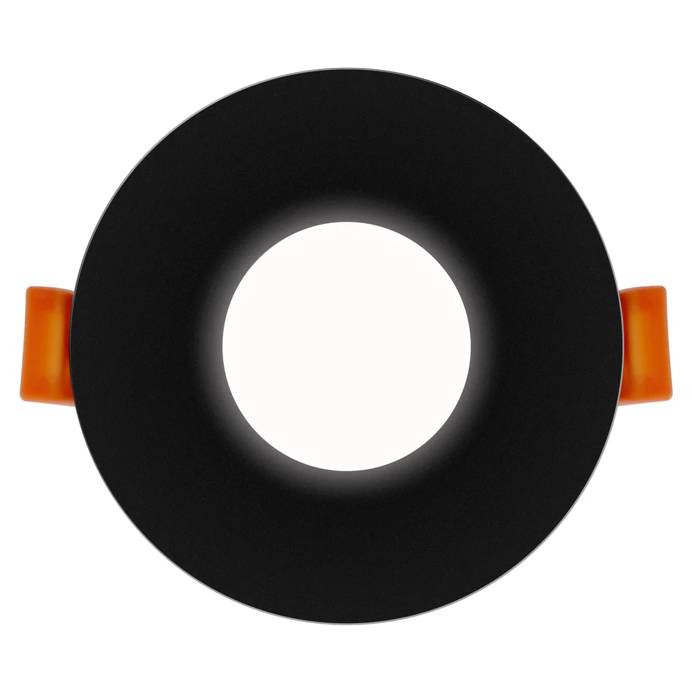 Aro Fijo Deep Redondo Negro para GU10/MR16