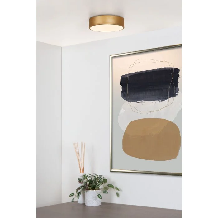 Lucide UNAR Lámpara de Techo LED dorado, Latón, 1 luz