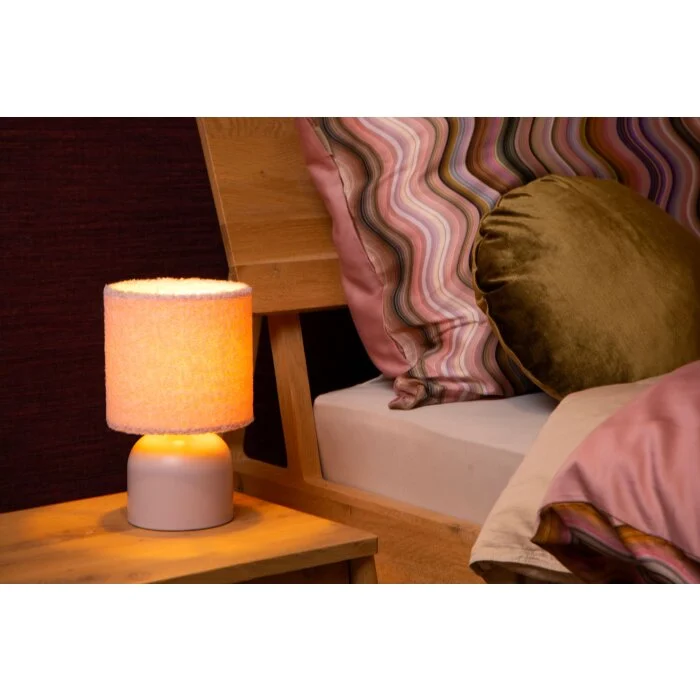 Lucide WOOLLY Lámpara de mesa Rosa, 1 luz