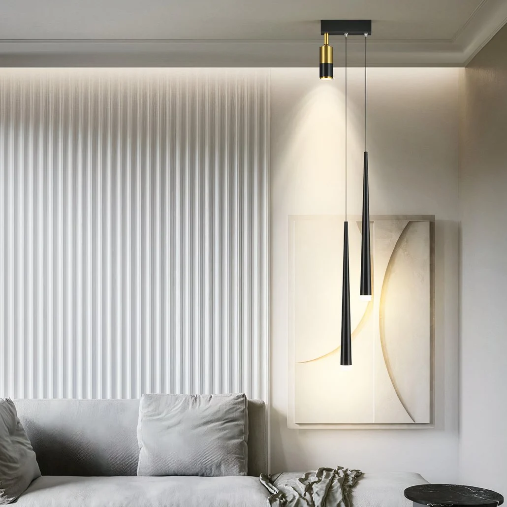 Lámpara colgante moderna y lujosa LED altura regulable para salón