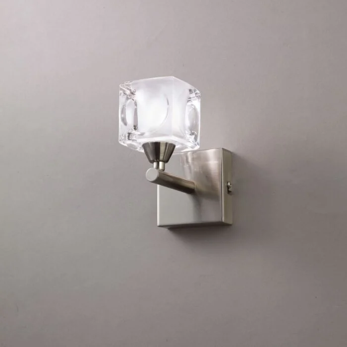 Mantra CUADRAX SATIN Aplique Níquel-mate, 1 luz