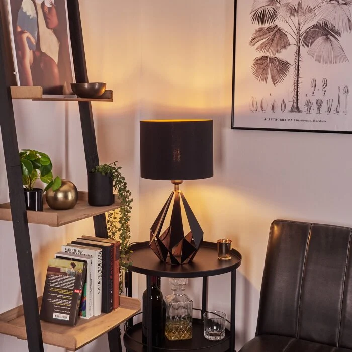 Marang Lámpara de mesa Cobre, Negro, 1 luz