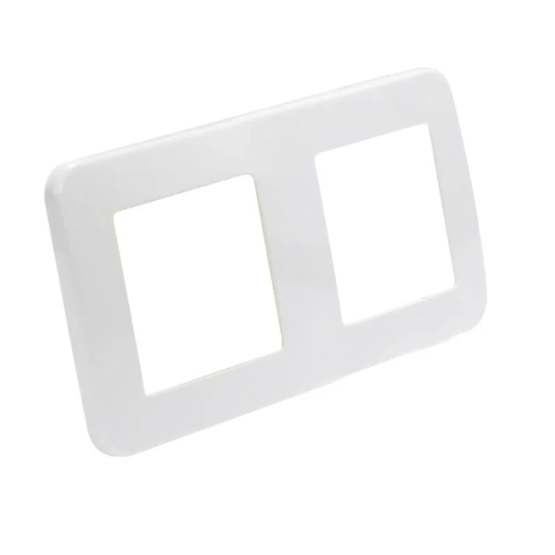 Marco de PC Empotrable Blanco Basic para 2 Módulos
