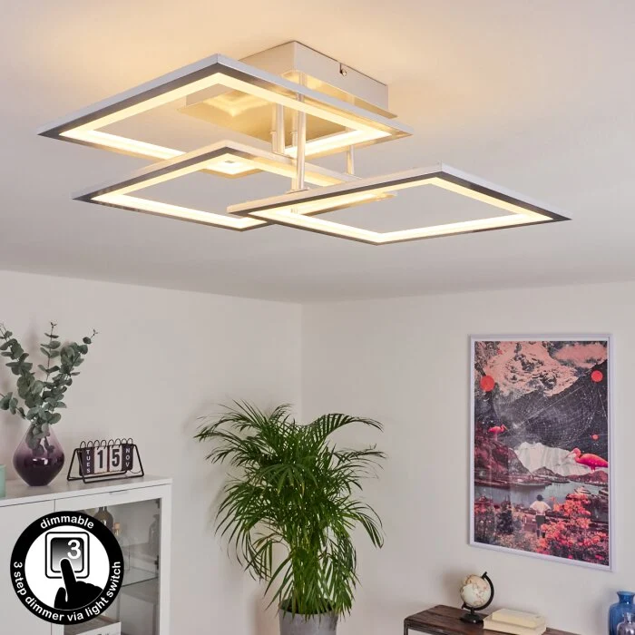 Marcus Lámpara de Techo LED Plata, 1 luz