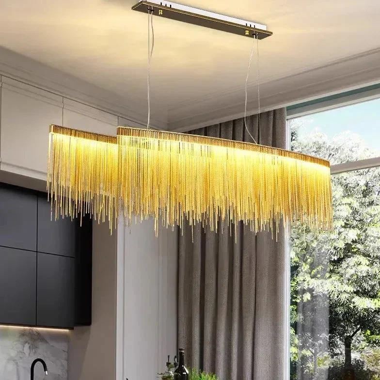 Lámparas suspendidas diseño elegante y lujoso con flecos