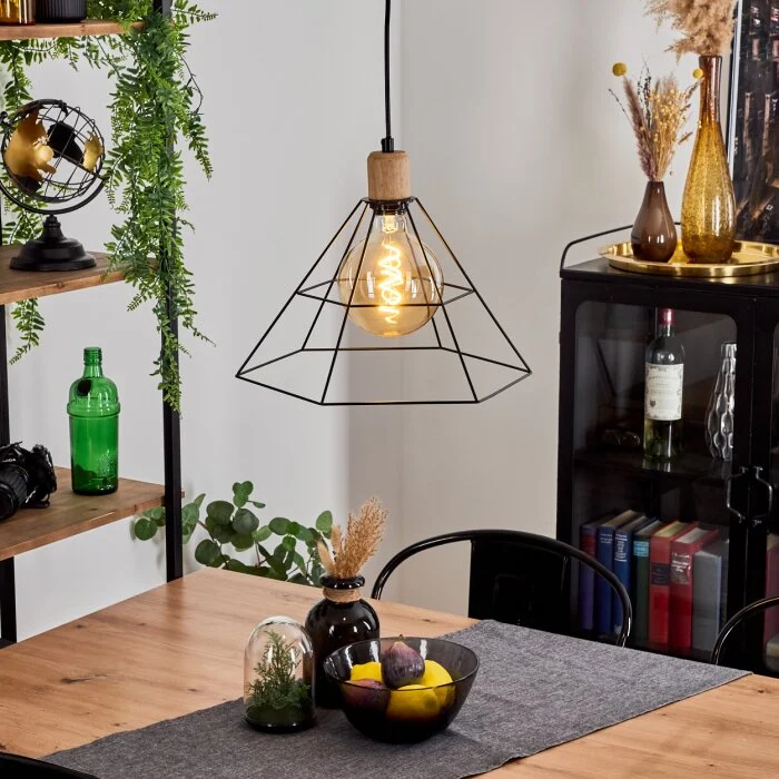 Marwayne Lámpara Colgante Negro, 1 luz