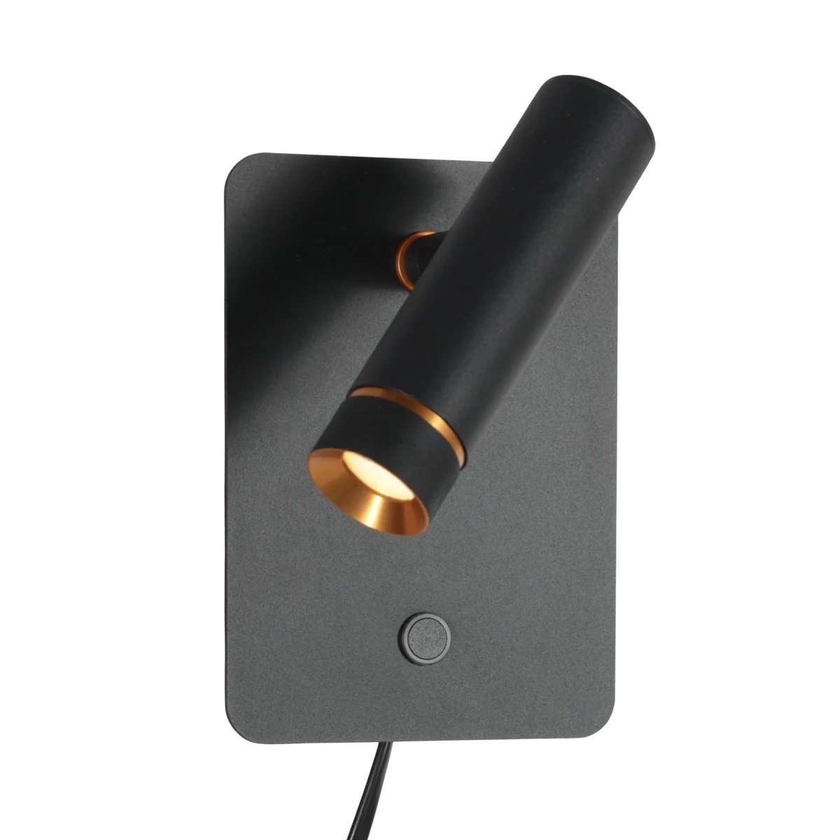 Apliqué negro con luz LED ajustable Mexlite Lumo