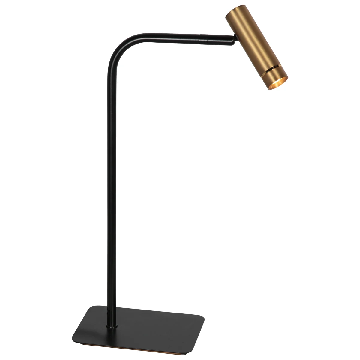 Lámpara de mesa negra reflector bronce regulable Mexlite Lumo