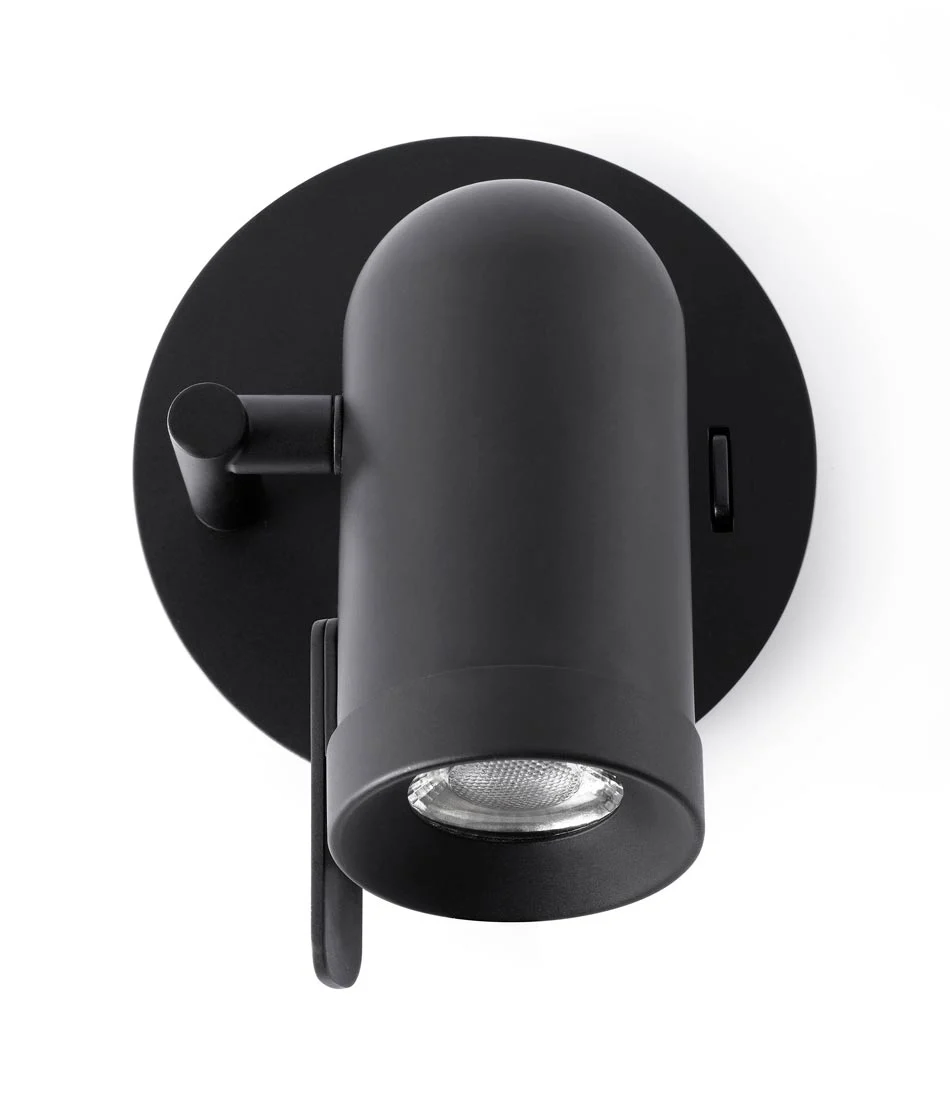 Minimalista aplique negro 1 luz ORLEANS