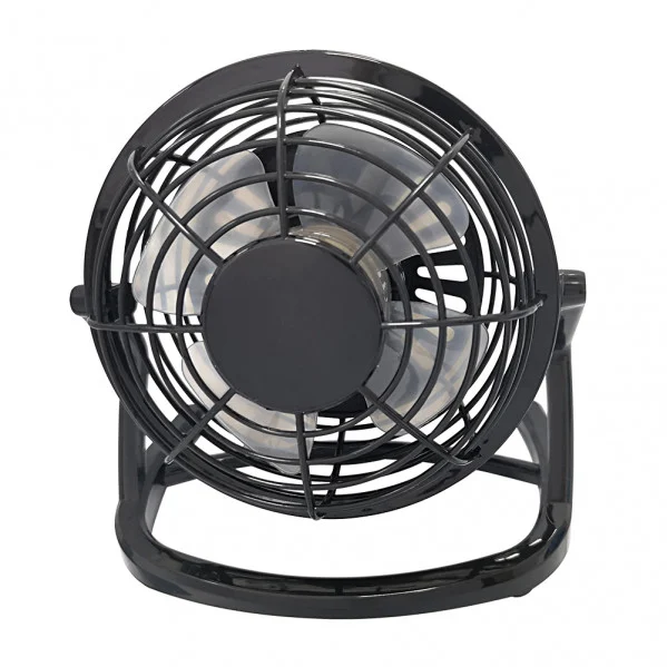 Mini Ventilador de Mesa Negro 2.5W Policarbonato