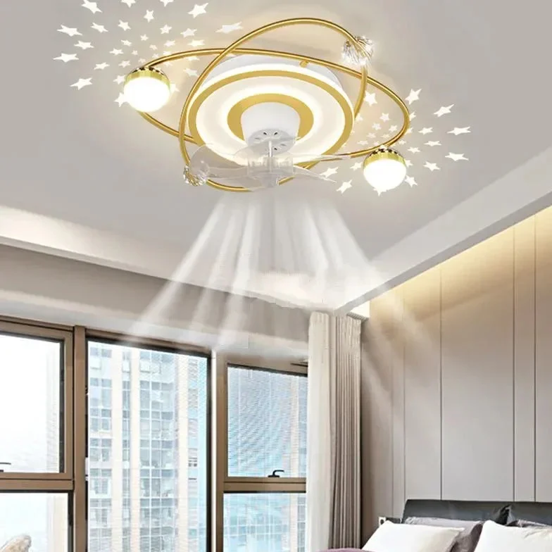 Ventilador de techo con luz DC para moderna habitación infantil