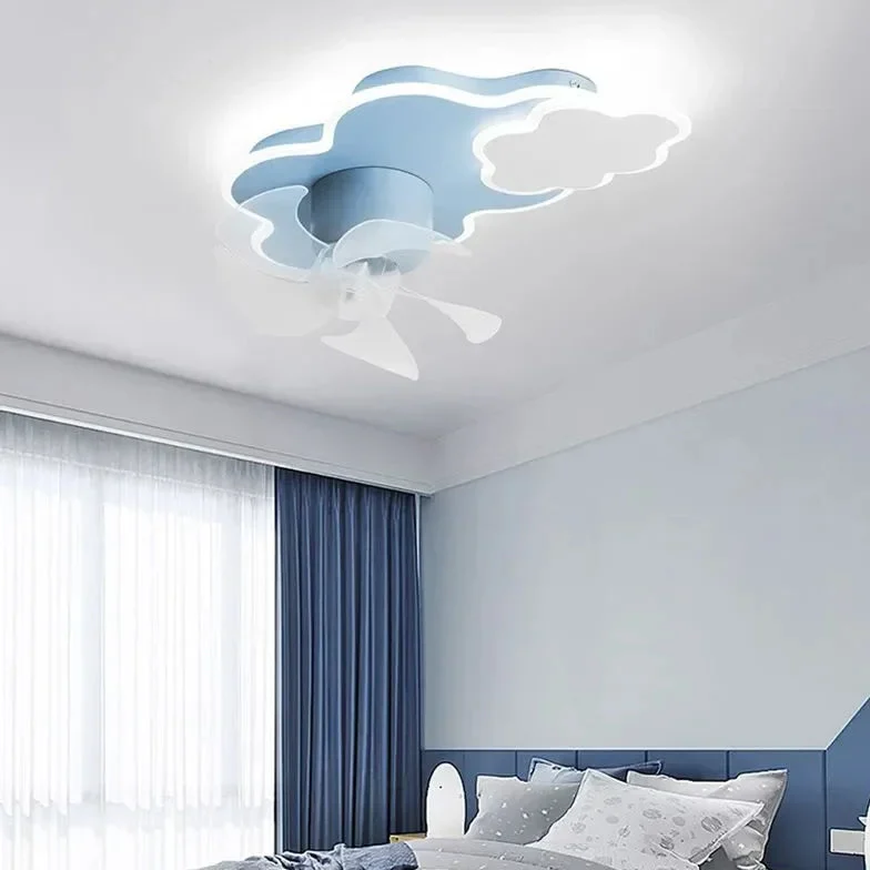 Ventilador de techo infantil con luz moderno y protección ocular
