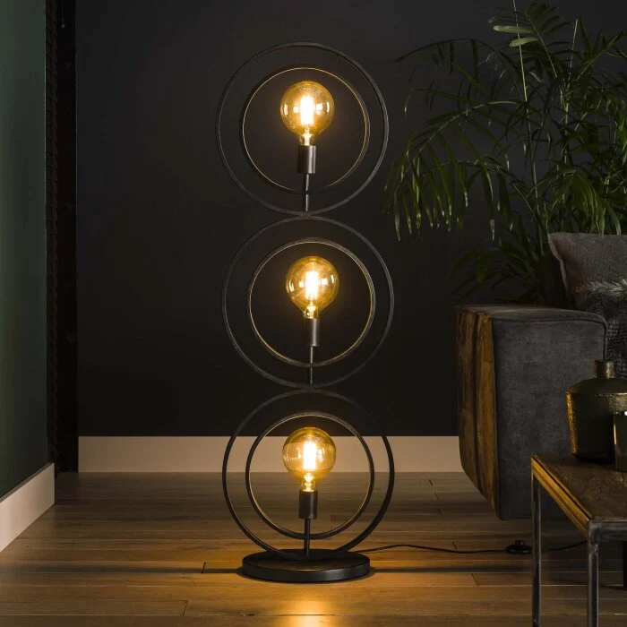 Mirandola  Lámpara de Pie Gris, 3 luces