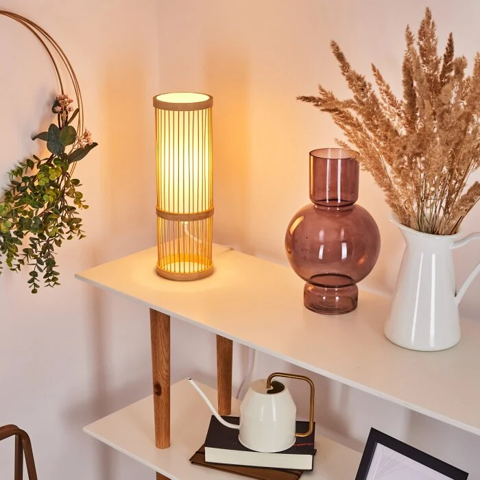 Misa Lámpara de mesa Madera clara, 1 luz
