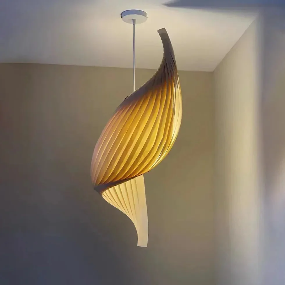 Techo lamparas de madera colgantes diseño moderno en forma de caracol