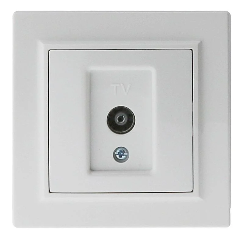 Módulo Empotrable Toma Intermedia TV Blanco Marco Incluido IP20 Serie wLine