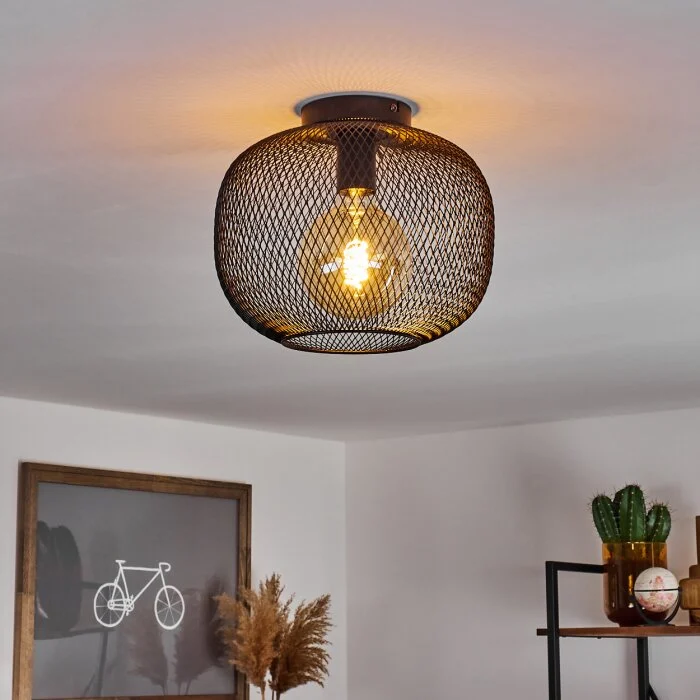 Moholm Lámpara de Techo Negro, 1 luz