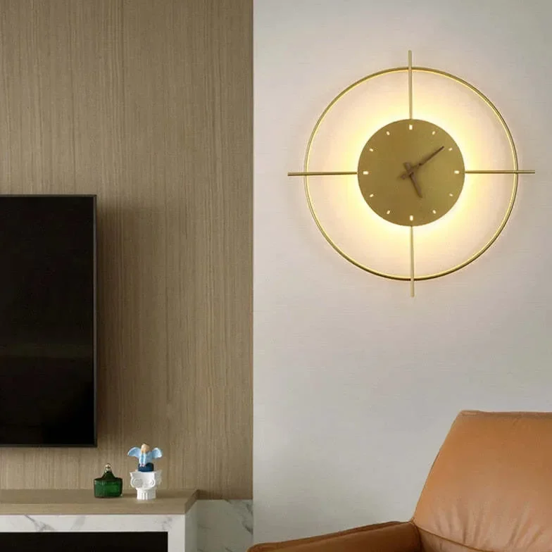 Aplique dormitorio moderno diseño pared forma reloj