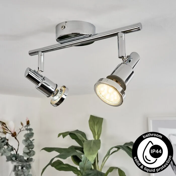Morges Lámpara de Techo LED Cromo, 2 luces