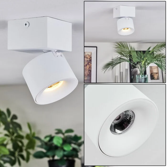 Narel Plafones, Spot techo LED Blanca, 1 luz