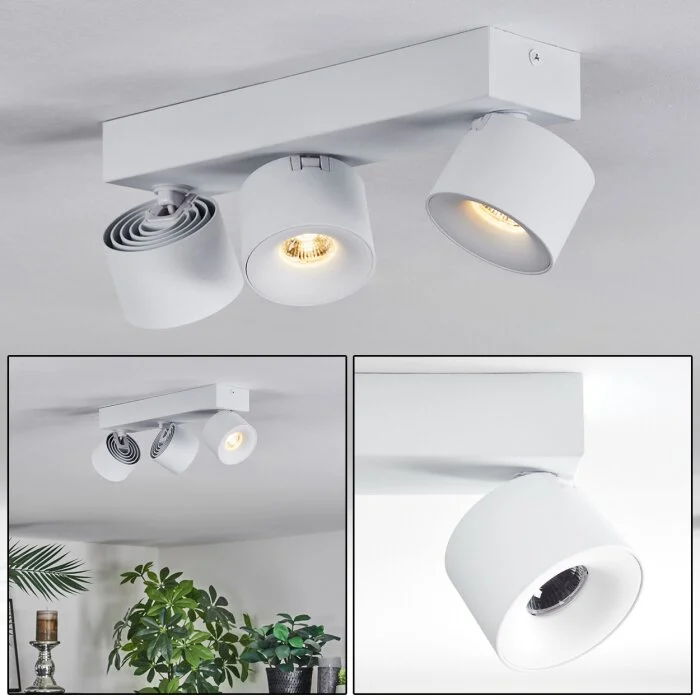 Narel Plafones, Spot techo LED Blanca, 3 luces
