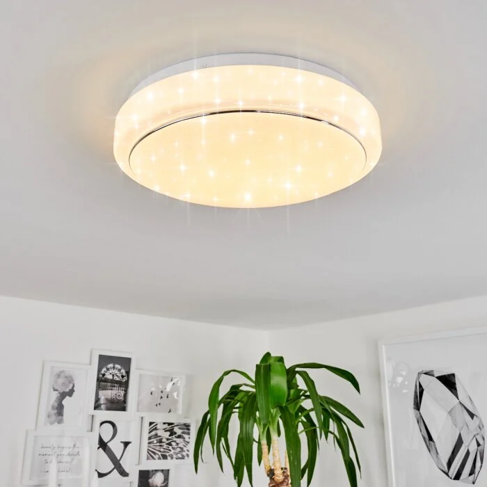 Nepes Lámpara de Techo LED Blanca, 1 luz