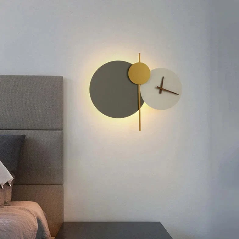 Luces led de pared interior diseño creativo de reloj