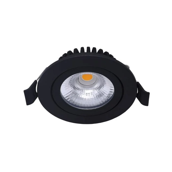 Noxion LED Ajustable Slim Spot Negro 6W 550lm - 930 Luz Cálida | Recorte 75mm - IP54 - Mejor reproducción de color