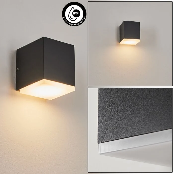 Oatlands Aplique para exterior Antracita, 1 luz
