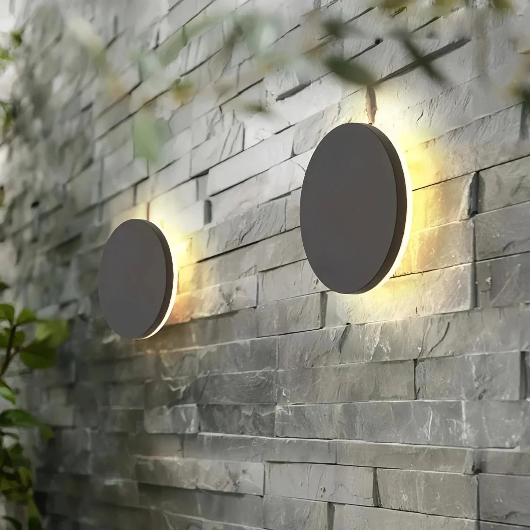Aplique exterior redondo moderno LED IP65 para porche