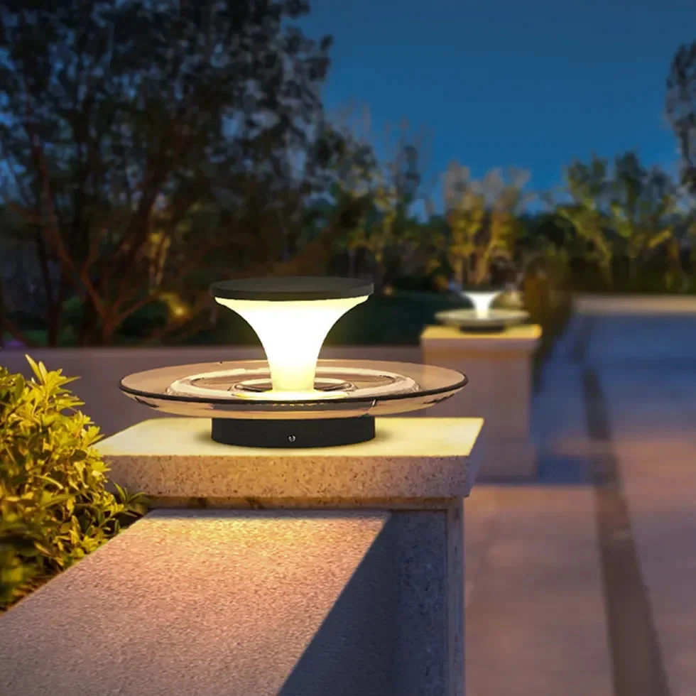 Sobremuro solar LED moderno diseño IP65 para jardín exterior