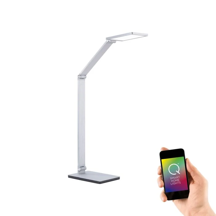 Paul Neuhaus Q-HANNES Lámpara de mesa LED Plata, 1 luz, Mando a distancia