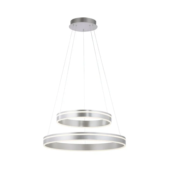 Paul Neuhaus Q-VITO Lámpara Colgante LED Plata, 2 luces, Mando a distancia