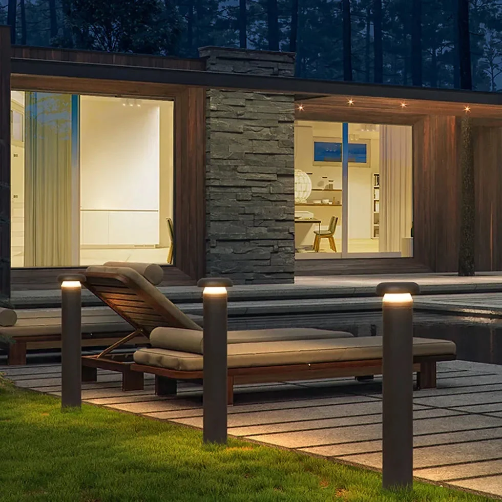 Baliza de Luz Exterior LED IP65 Diseño Moderno Jardín Negra