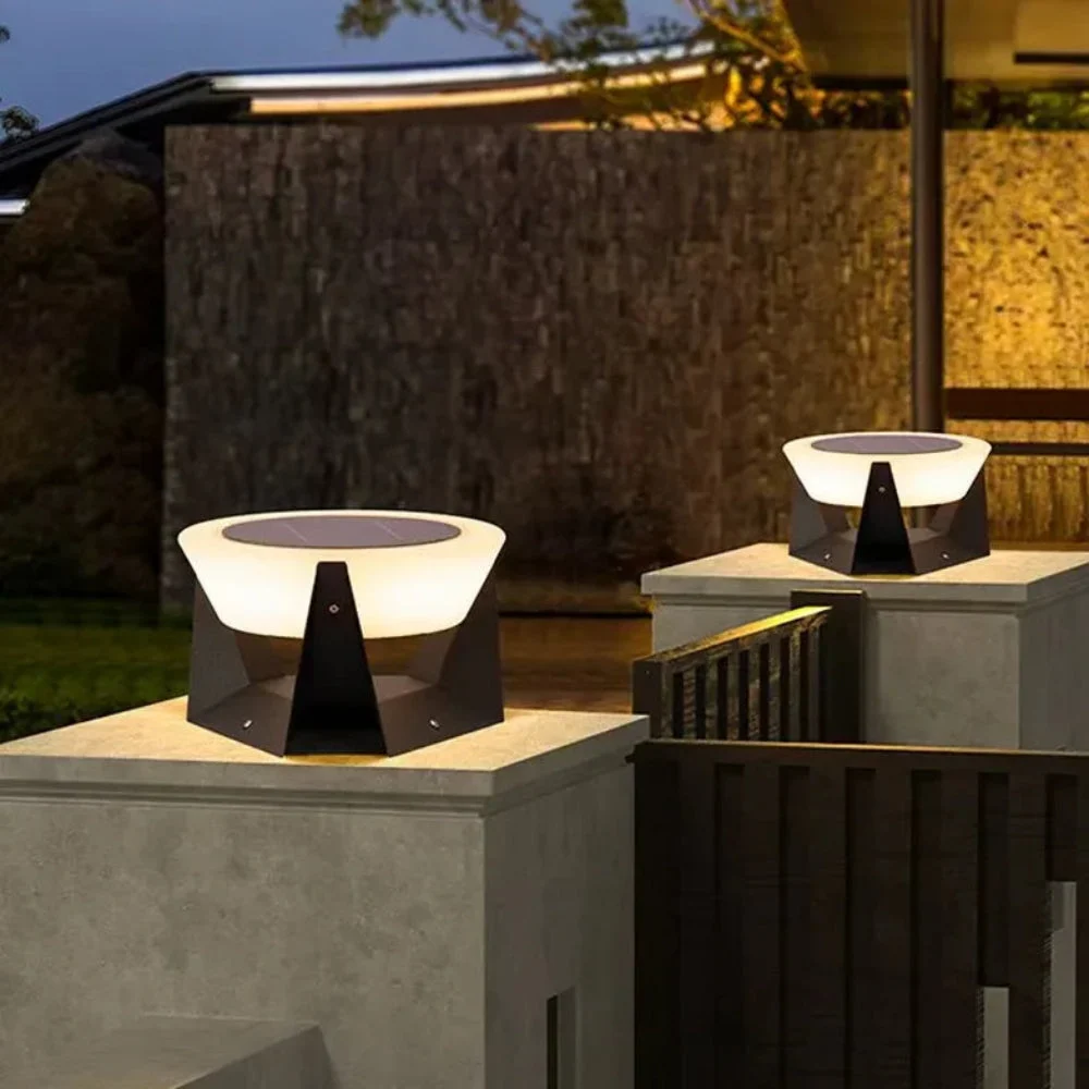 Sobremuro Exterior LED Solar de Diseño Moderno sin Cables IP65 para Terraza