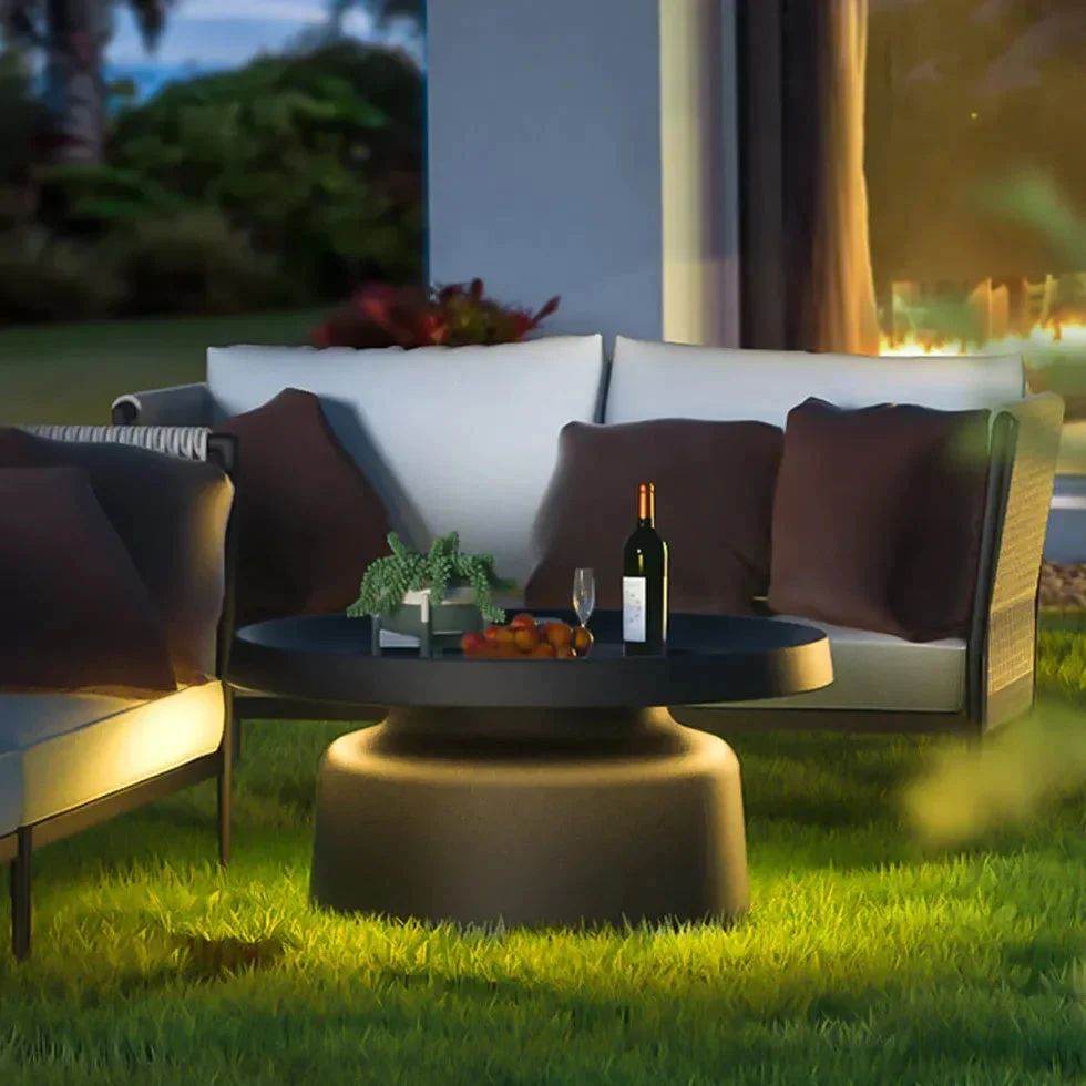 Lámpara de Pie para Terraza Exterior LED Solar IP65 Diseño Moderno Negra