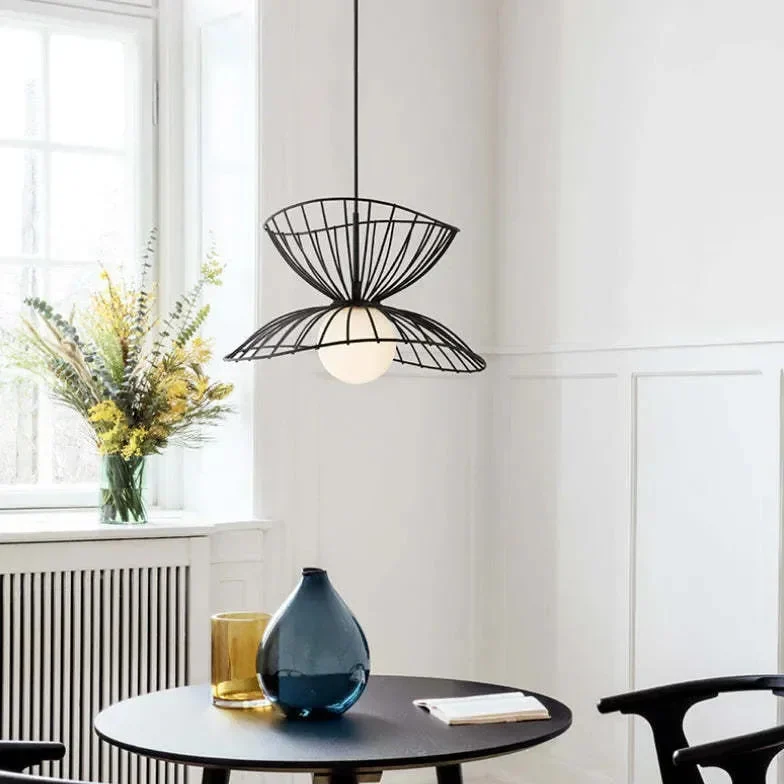 Luces led negras diseño minimalista en forma de pétalos