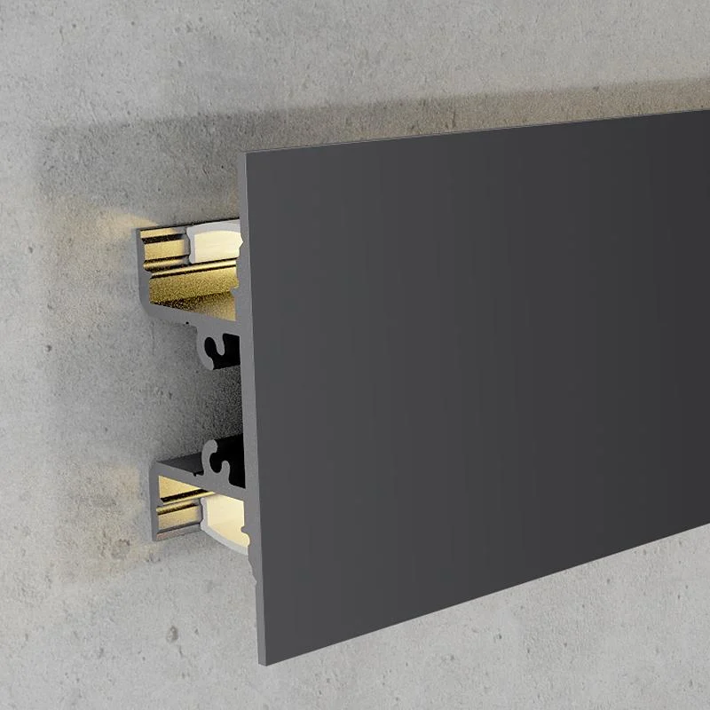 Perfil de Aluminio Gote Lacado Negro 2 metros