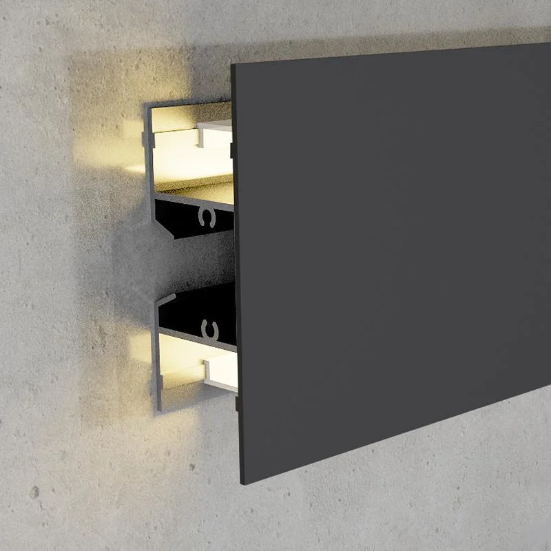 Perfil de Aluminio Gote Xl Lacado Negro 12/24V 2 metros