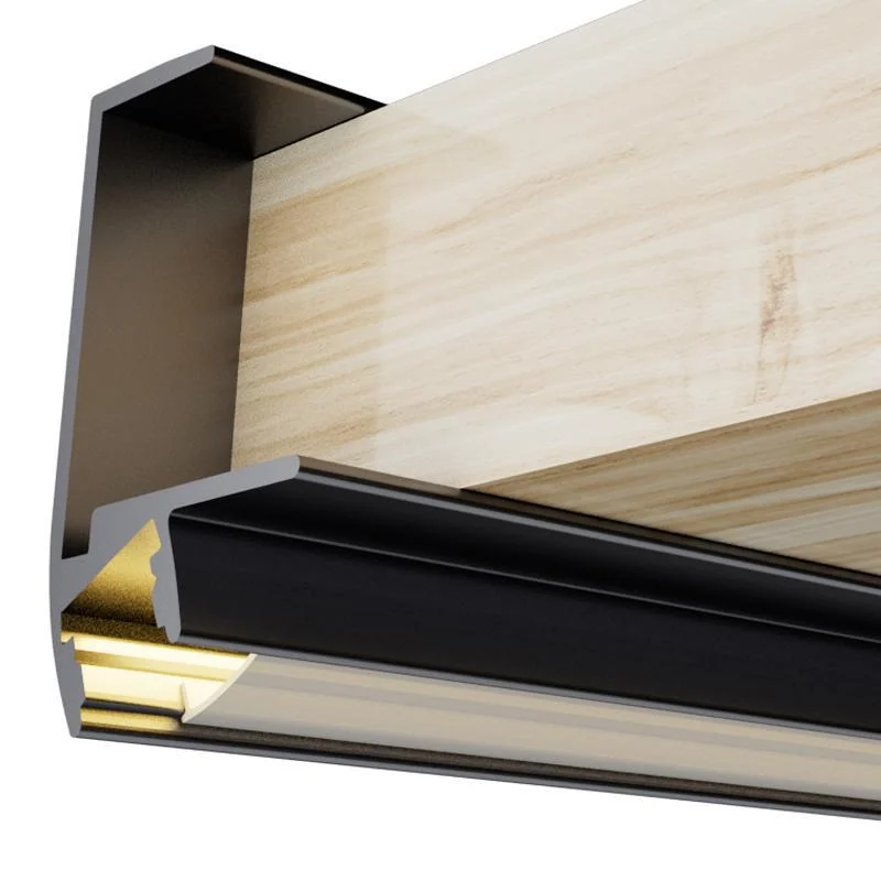 Perfil de Aluminio Keo Lacado Negro 12/24V 2 metros