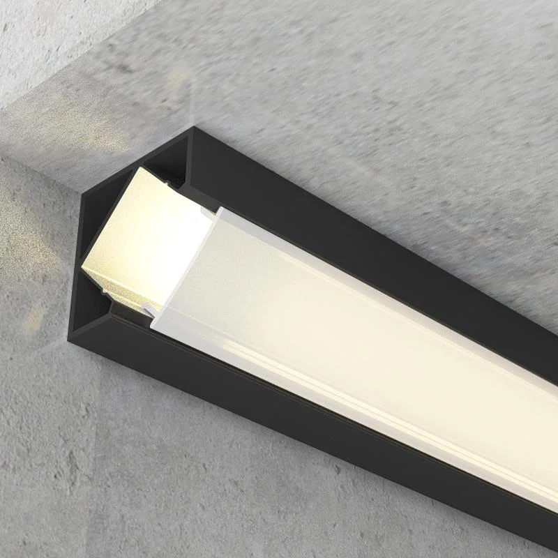 Perfil de Aluminio Kopep II Lacado Negro para Esquina 12V/24V 2 Metros