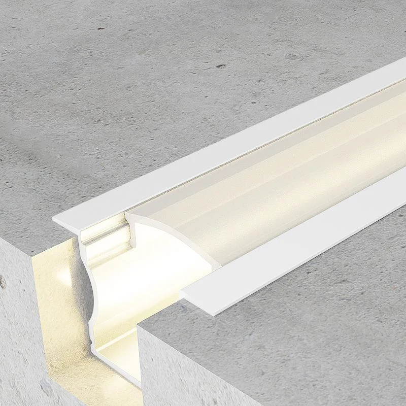 Perfil de Aluminio para Empotrar con alas High Lacado Blanco 12V/24V 2 metros