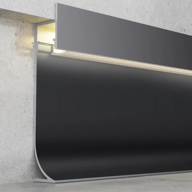 Perfil de Aluminio Ska Lacado Negro 2 metros