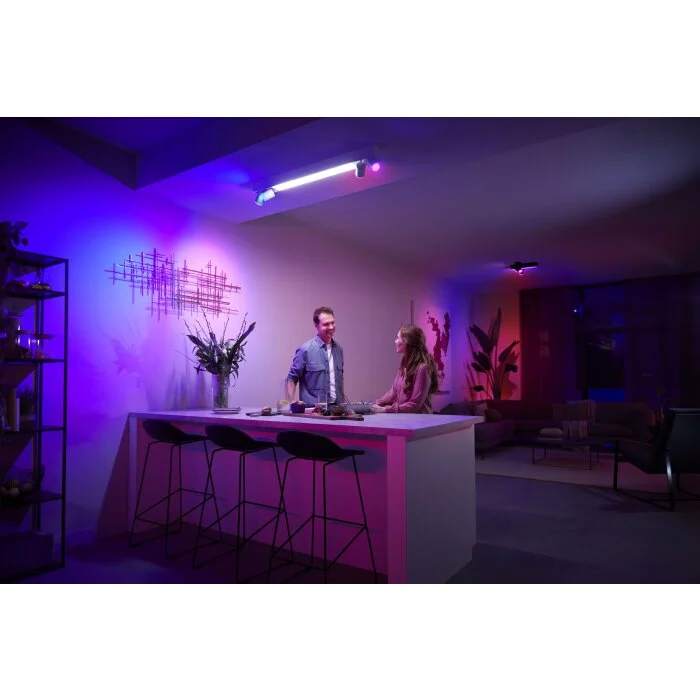 Philips HUE Centris Lámpara de Techo LED Blanca, 4 luces, Cambia de color