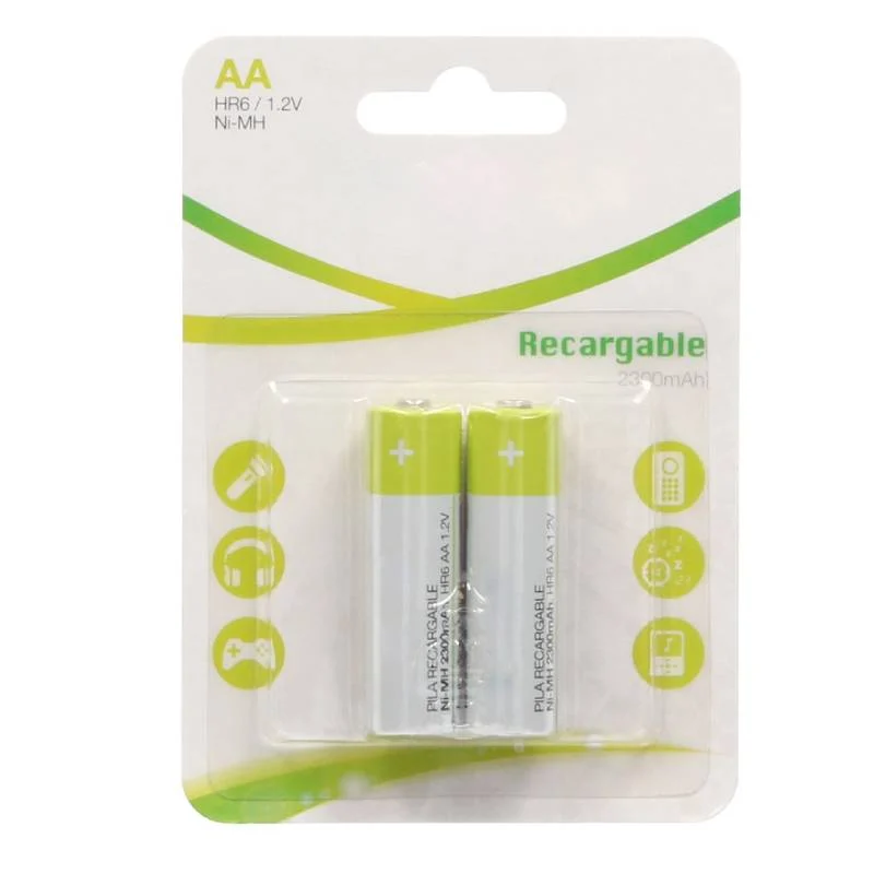 Pilas Recargables AA HR6 1.2V 2300mAh (Blíster de 2 unidades)