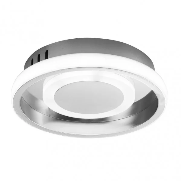 Plafón LED 20W Decorativo Cromo Metal / Acrílico Memoria de color incorporada