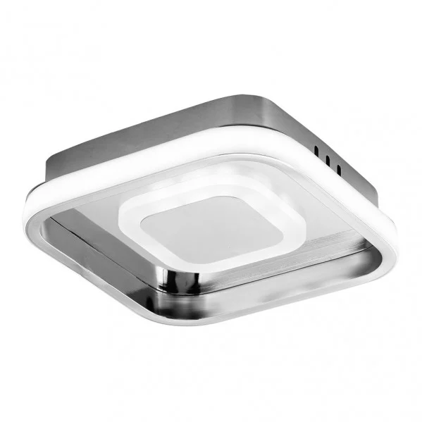 Plafón LED 24W Decorativo Cromo Metal / Acrílico Memoria de color incorporada