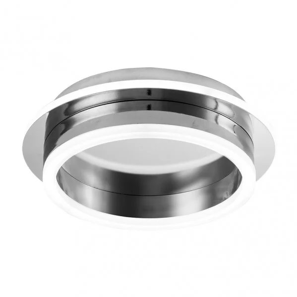 Plafón LED 30W Decorativo Cromo Metal / Acrílico Memoria de color incorporada