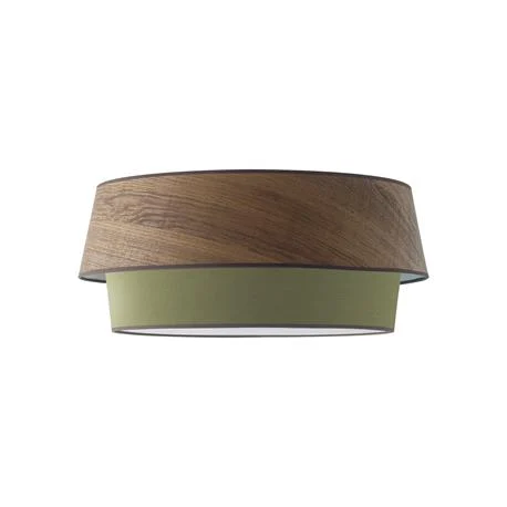 Plafón de techo con pantalla verde oliva Briana