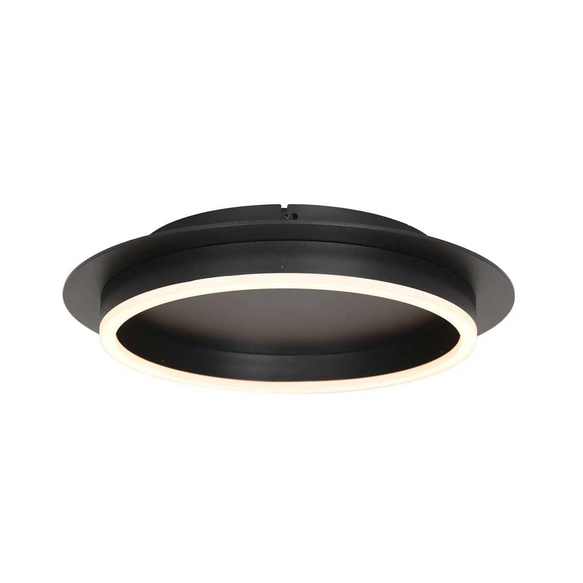 Plafón de techo redondo LED en negro Steinhauer Ringlux negro